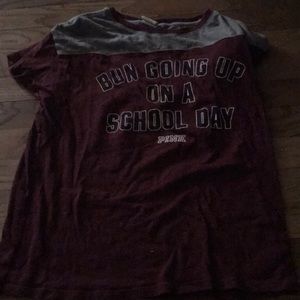 Bun going up on a school day T shirt from pink